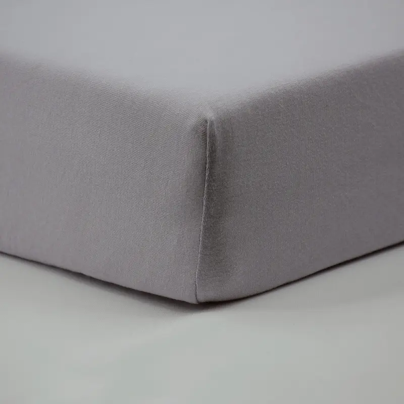 Drap housse 60x120 cm Gris - Drap housse bébé en coton