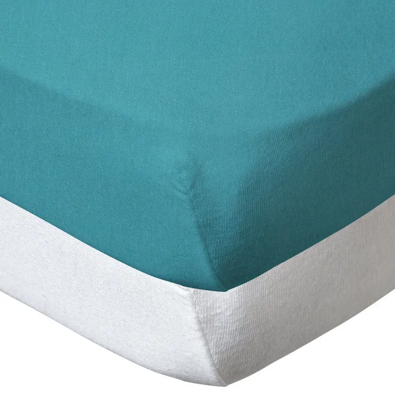 Drap housse 60x120 cm - Lot de 2 - Blanc / Tropical - draps housse bébé en coton