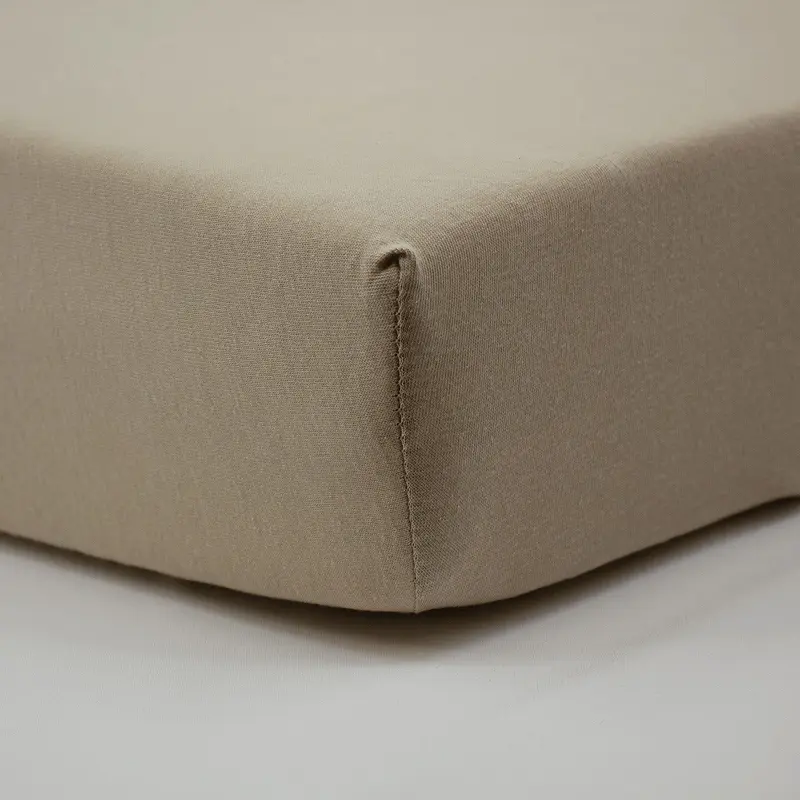Drap housse 60x120 cm Taupe - Drap housse bébé en coton