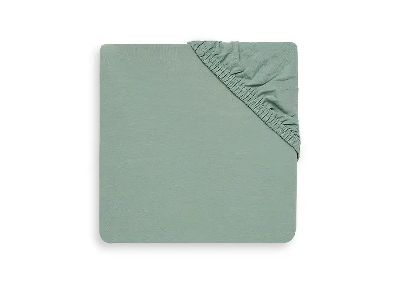 Drap housse 60x120 cotton jersey Ash Green - Jollein