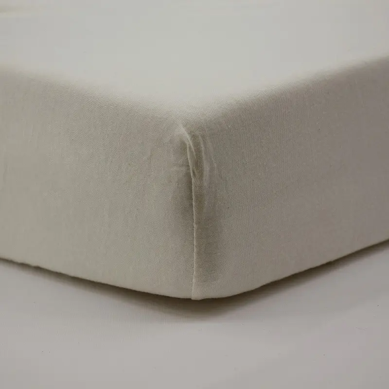 Drap housse 70x140 cm Écru - Drap housse bébé en coton