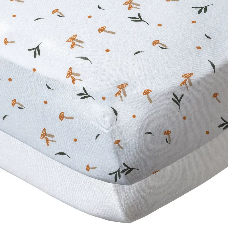 Drap housse 70x140 cm - Lot de 2 - Blanc / White Forest - draps housse bébé en coton