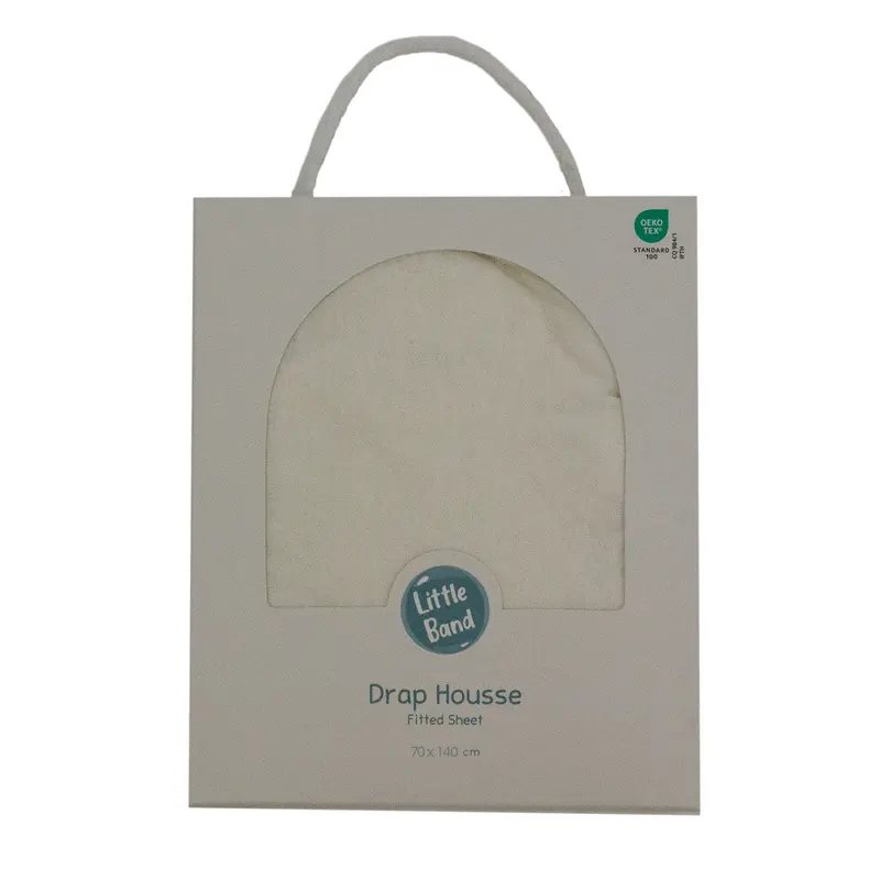 Drap-housse 70x140 cm Vanille - Drap housse bébé jersey 100% coton