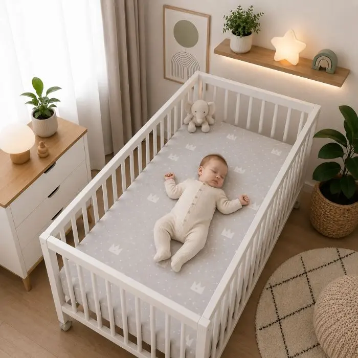 Drap Housse Bebe - Couronne