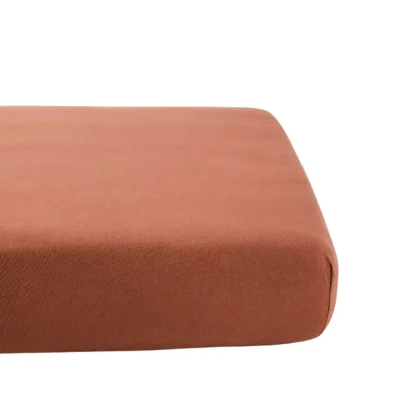 Drap housse en jersey de coton bio Kadolis pour lit bébé - Terracotta