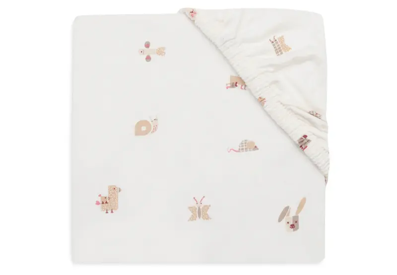 Drap-housse Jersey 60x120cm – Animal Friends 🐻🦊🐘