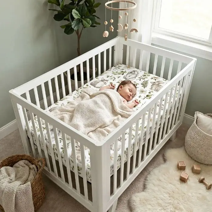 Drap Housse Lit Bébé - Lapinou