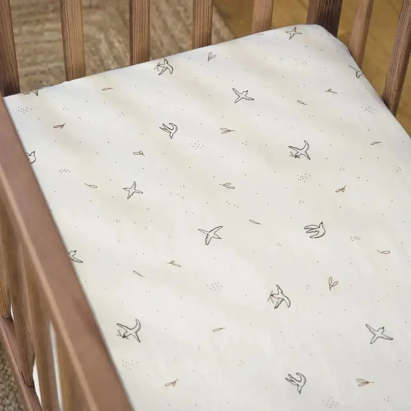Drap-housse pour lit bébé en coton bio Kadolis - L’Envolée