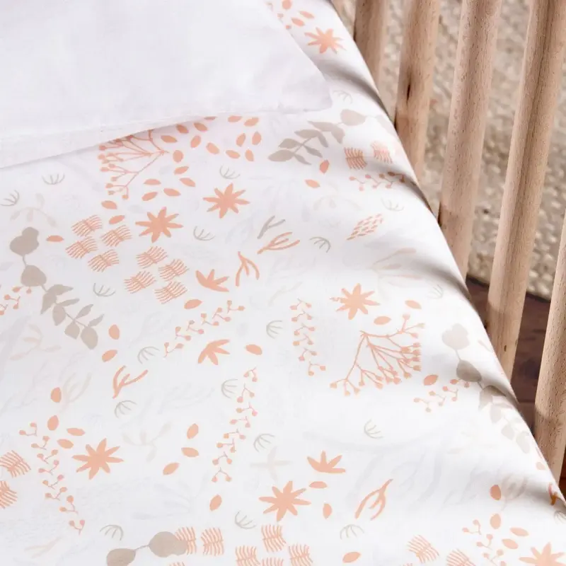 Drap-housse pour lit bébé en coton bio Kadolis - Yukari Douceur