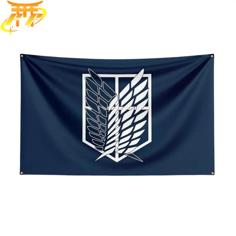 Drapeau Bataillon D’Exploration "Emblème Des Ailes De La Liberté" - L’Attaque Des Titans