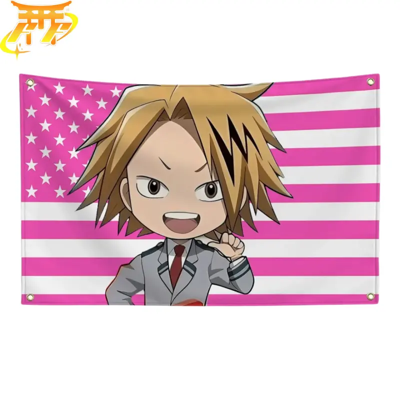 Drapeau Denki Kaminari "Style Chibi Étudiant" - My Hero Academia