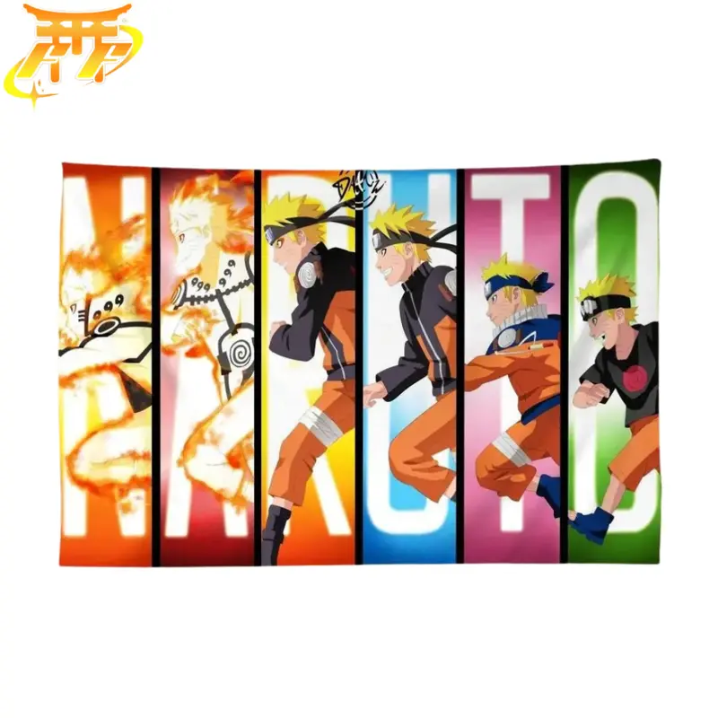 Drapeau Naruto "Évolution Du Héros" - Naruto