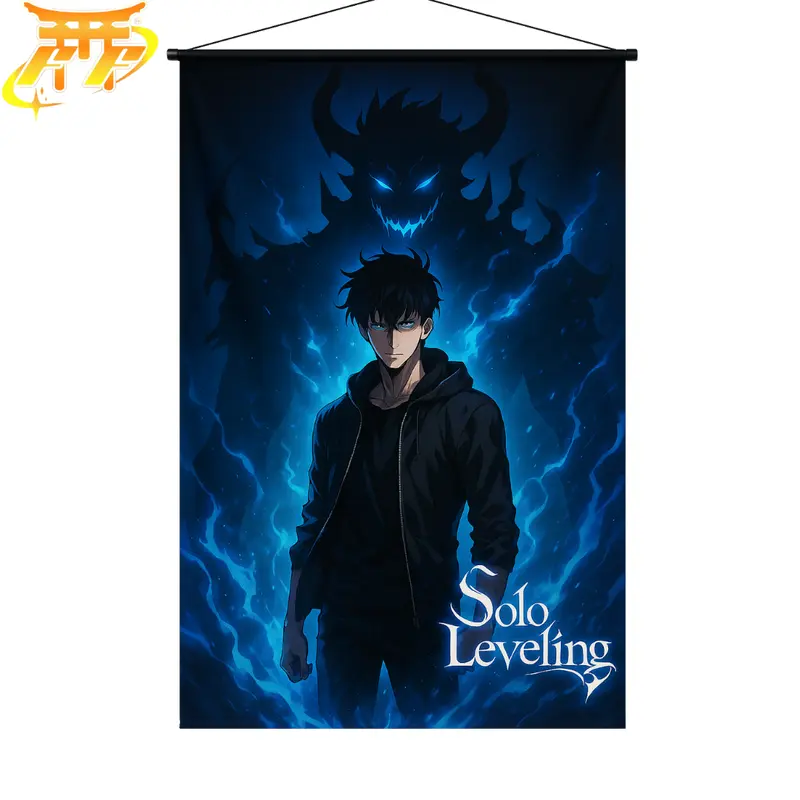 Drapeau Sung Jinwoo "Ombre Du Monarque" - Solo Leveling