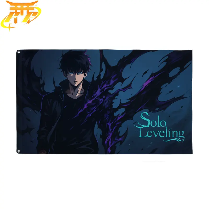 Drapeau Sung Jinwoo "Souverain Des Ombres" – Solo Leveling