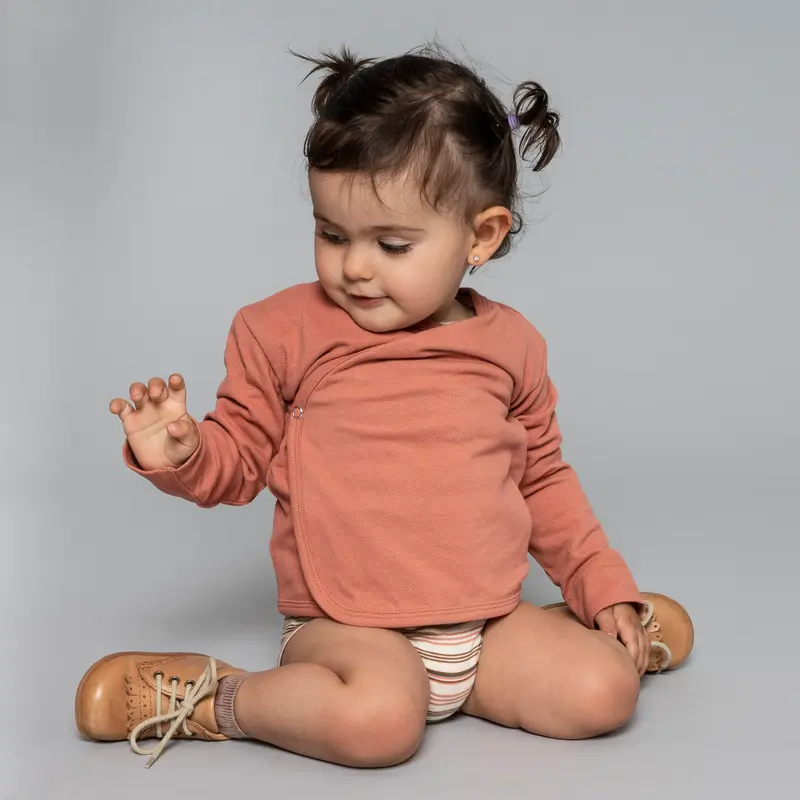 Egaa Cotton Baby Top - Tan - 1-24m