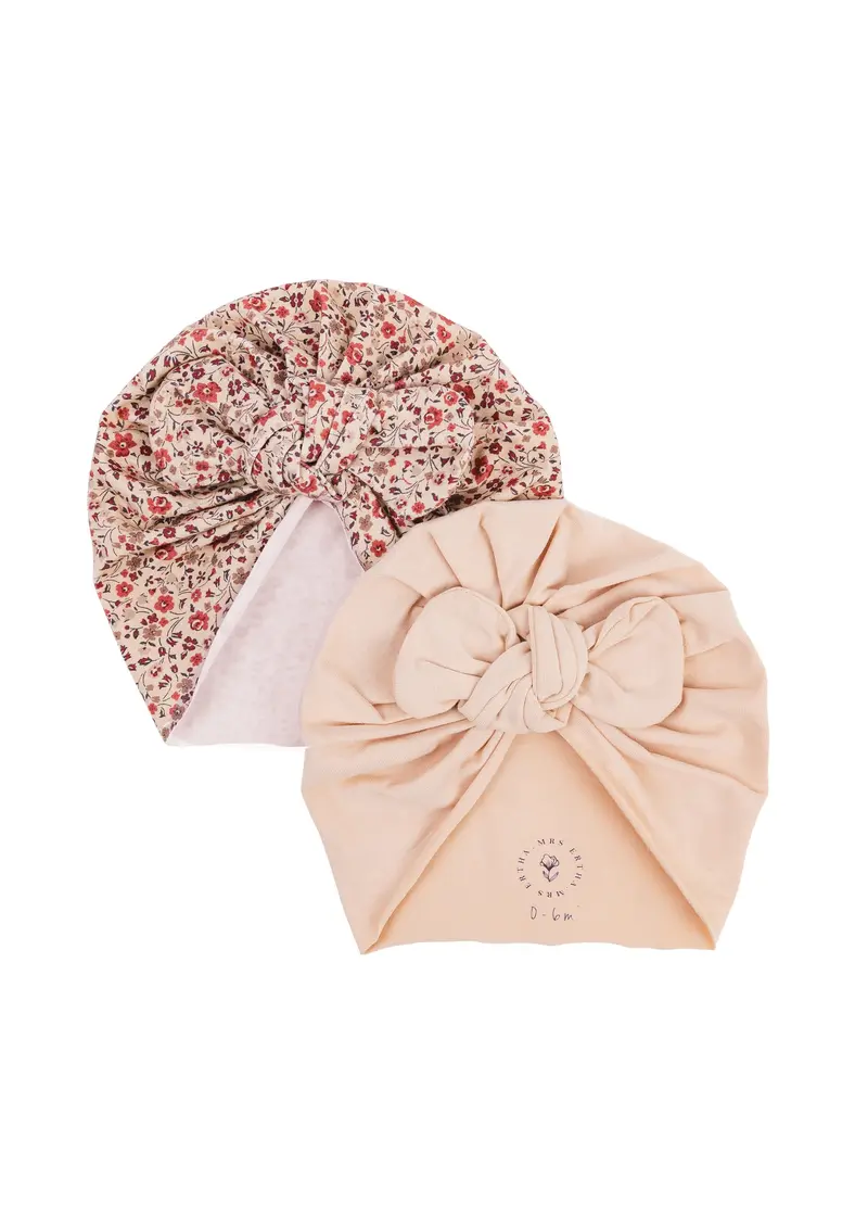 ensemble 2 turbans bébé magic garden - Mrs. Ertha