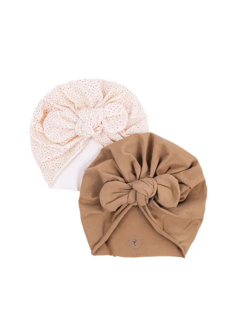 ensemble 2 turbans bébé unique dots - Mrs. Ertha