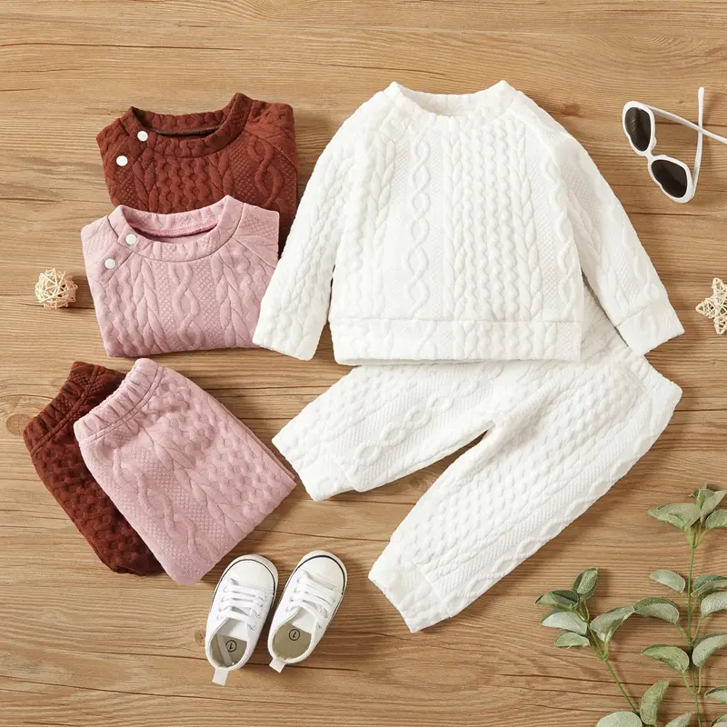 Ensemble bébé 2 pièces Mybooni — Haut manches longues et pantalon 7 coloris