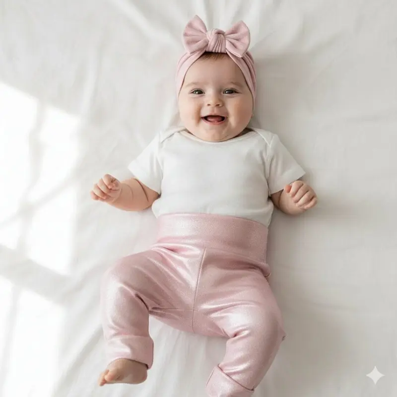 Ensemble bébé pailleté rose - Liliane