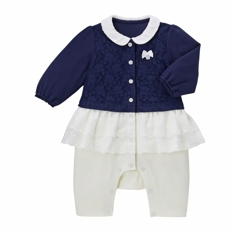 ENSEMBLE BLEU MARINE ELEGANT FILLE MIKI HOUSE