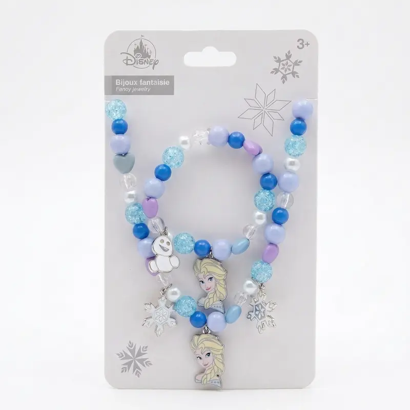 Ensemble collier et bracelet Frozen Elsa & Snowgies – Disneyland Paris