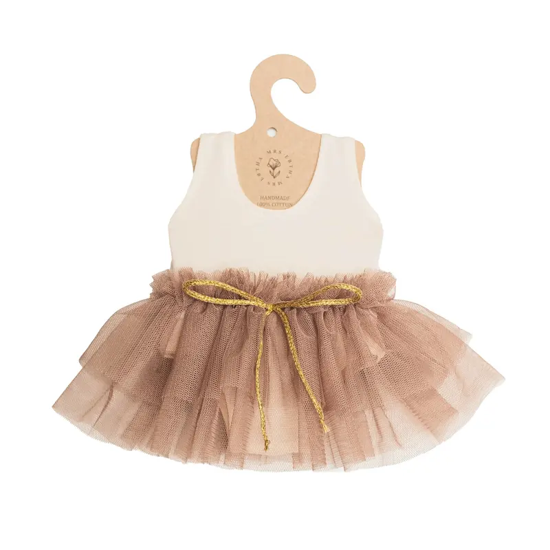 ensemble pour poupée ballet set taupe - Mrs. Ertha
