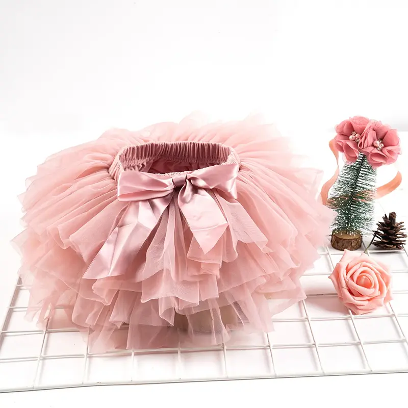 Ensemble tutu tulle bébé fille avec bandeau - culotte Rainbow 2 pièces