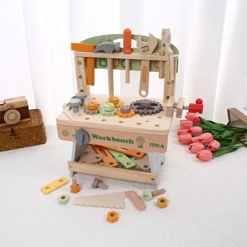 Établi en bois enfant | jouet de bricolage Montessori