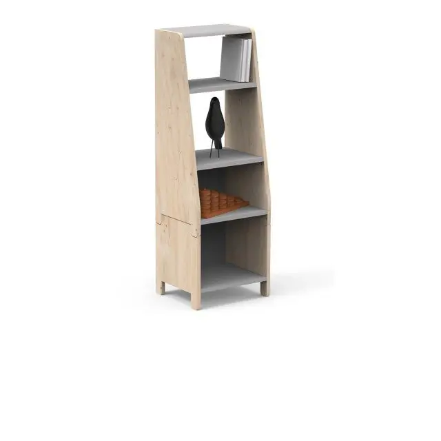 Étagère Une Colonne Avec Une Rehausse Bas ASYMETRY