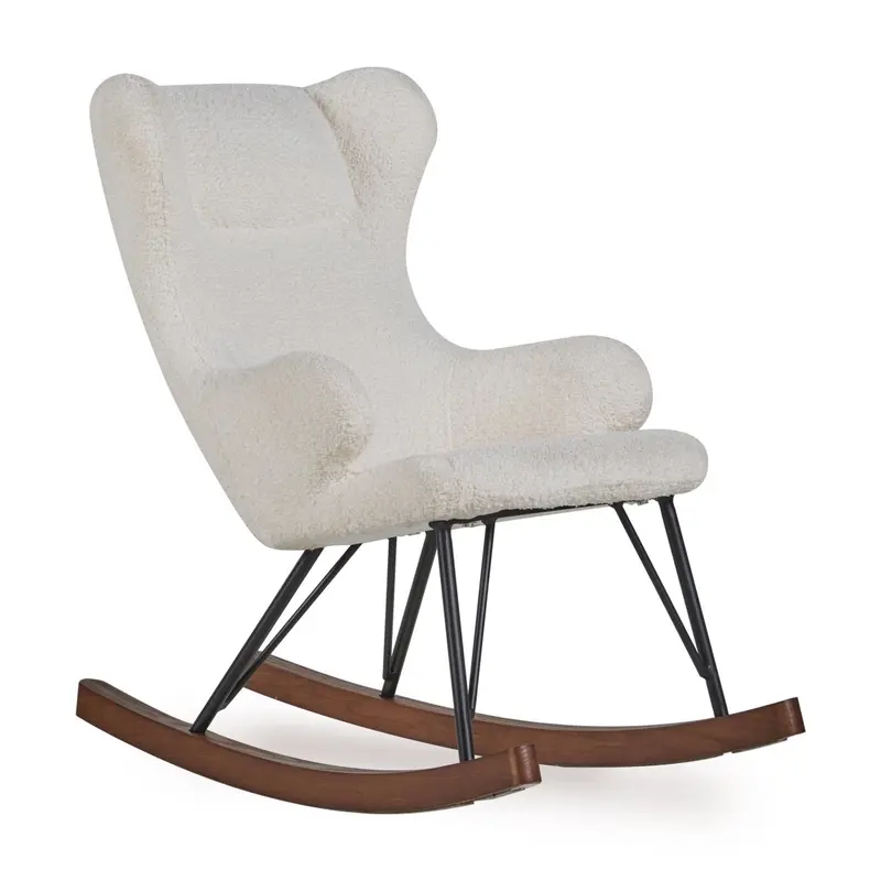 Fauteuil À Bascule De Luxe Enfant Crème