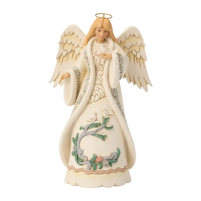 Figurine Ange de la Forêt Blanche et Colombe - Heartwood Creek