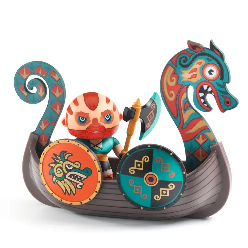 figurine arty toys BARBARIOUS Drak & Drakkar - DJECO