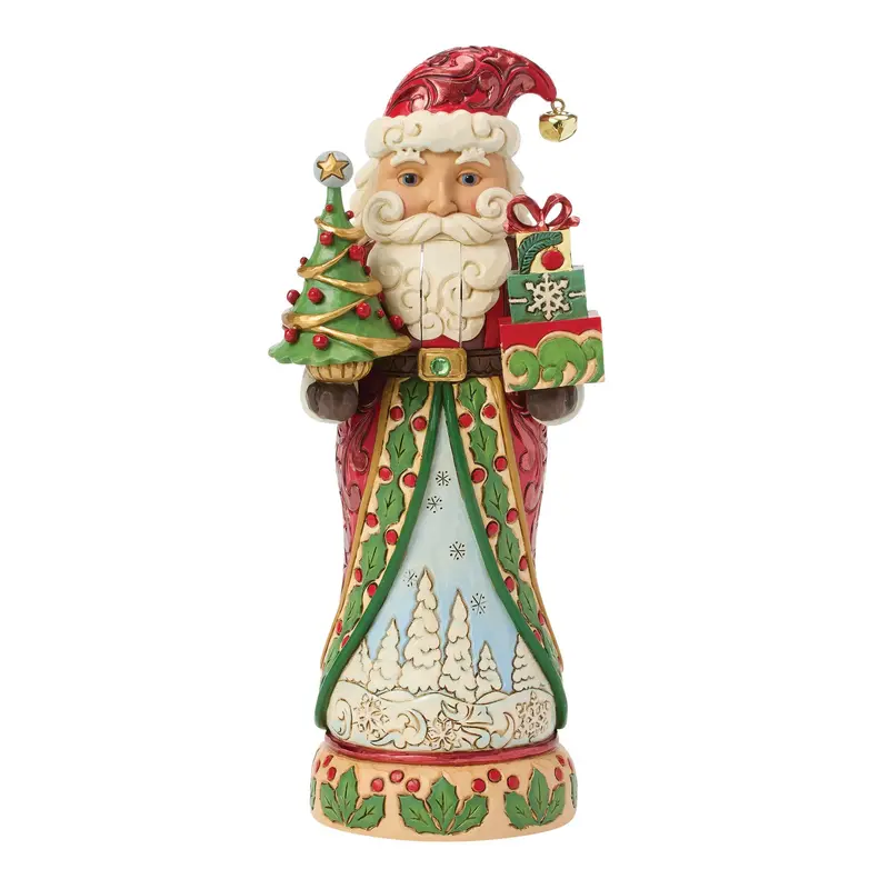 Figurine Casse-Noisette Père Noël Rouge et Vert - Heartwood Creek