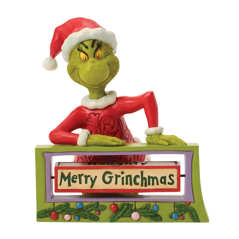 Figurine Enseigne Pivotante Le Grinch - Grinch By Jim Shore