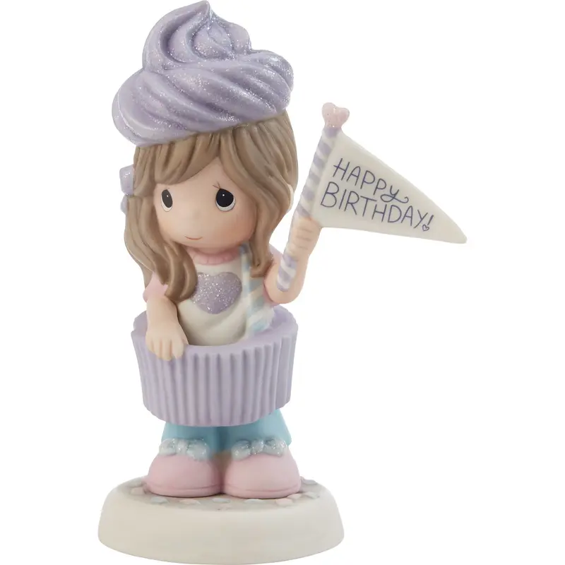 Figurine Fille Cupcake Violet - Precious Moments