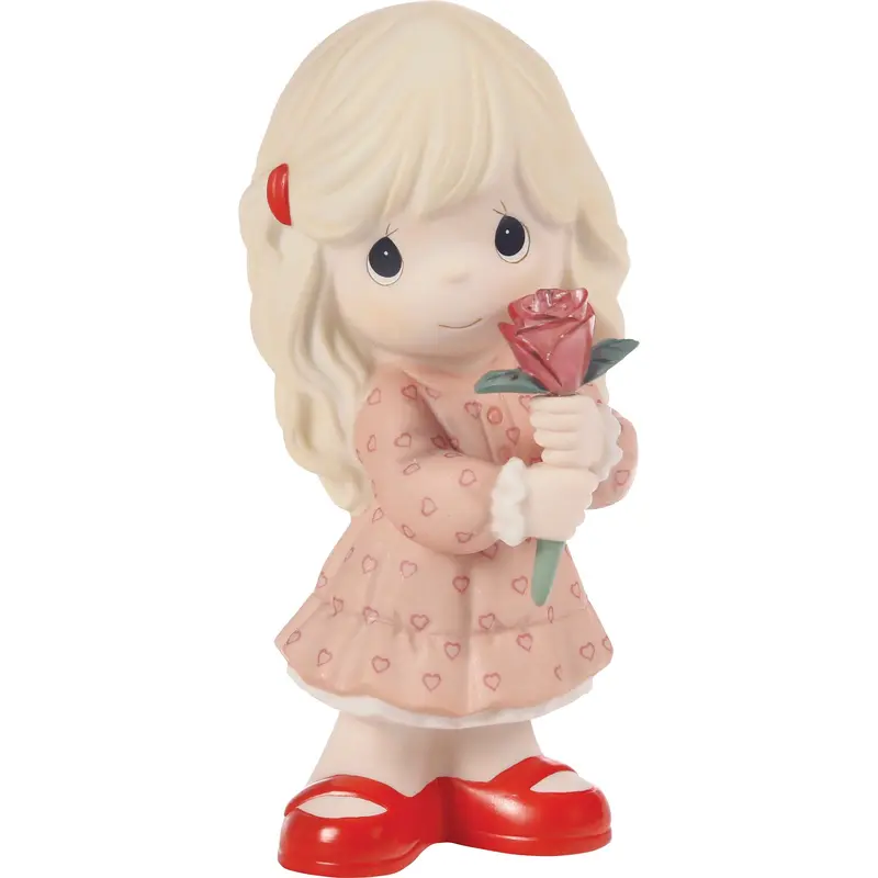 Figurine Fille tenant une rose - Precious Moments
