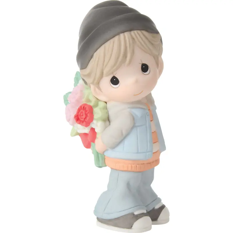 Figurine Garçon tenant des fleurs - Precious Moments