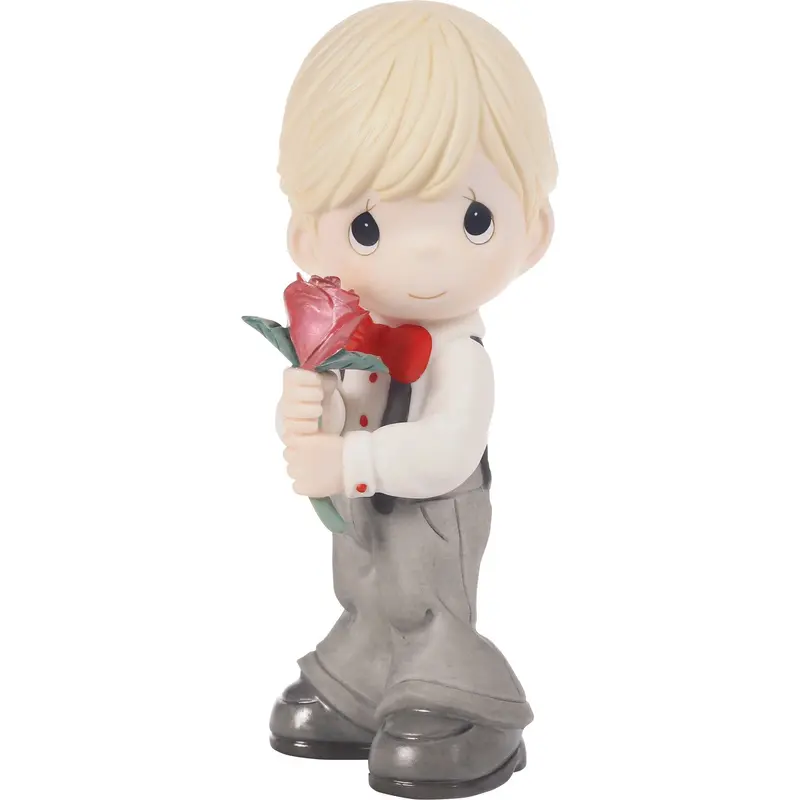 Figurine Garçon tenant une rose - Precious Moments