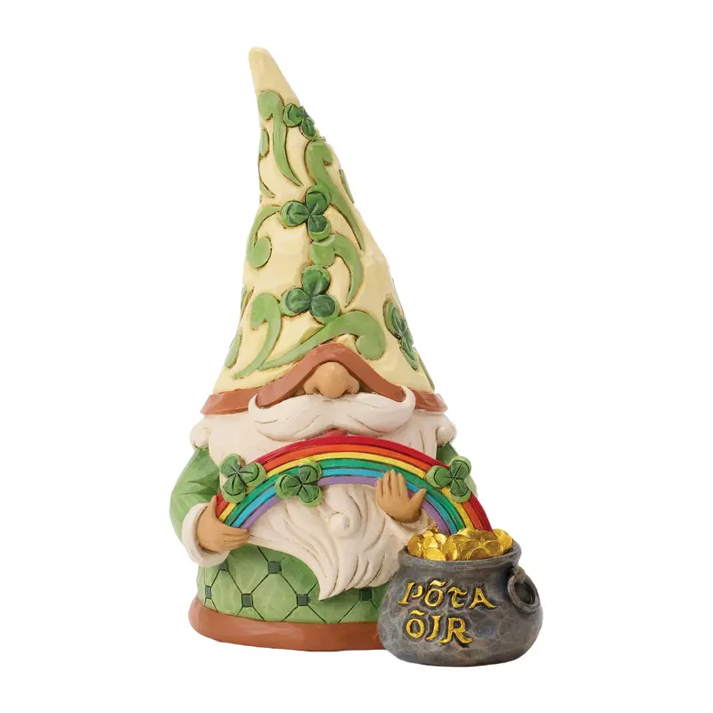 Figurine gnome avec arc-en-ciel et pot d’or - Heartwood Creek