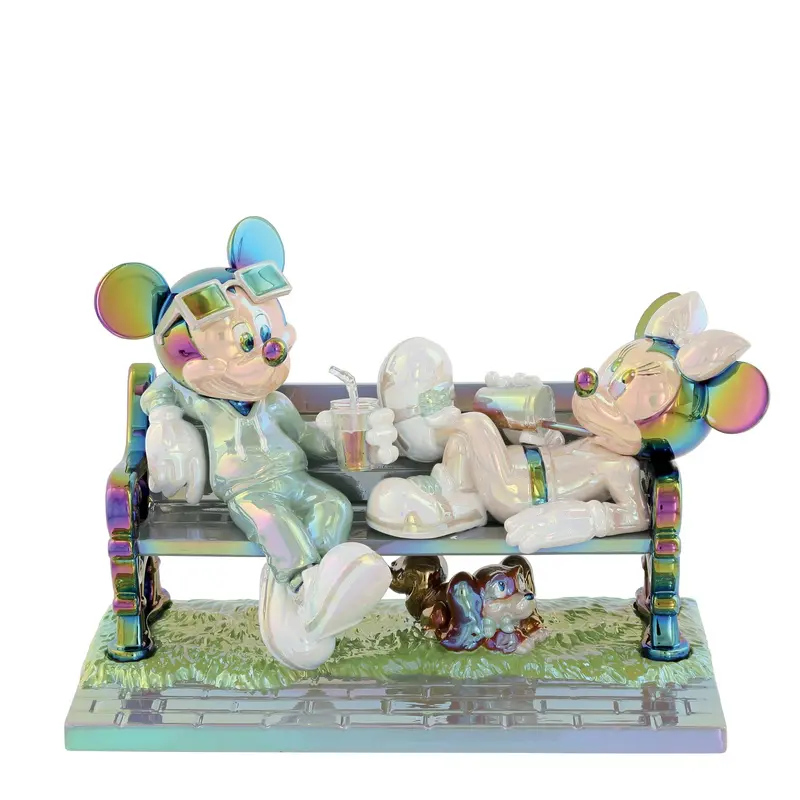 Figurine irisée Mickey & Minnie Banc - Disney Showcase