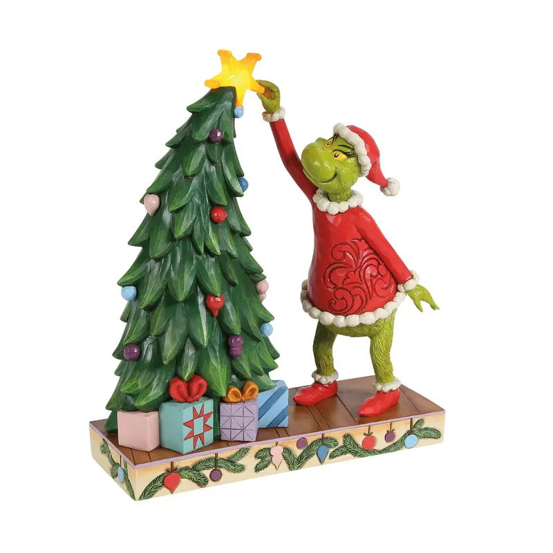 Figurine Le Grinch Volant l'Étoile du Sapin (LED) - Grinch by Jim Shore