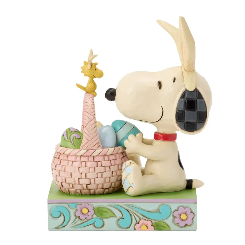Figurine Snoopy avec panier d’œufs de Pâques - Peanuts by Jim Shore