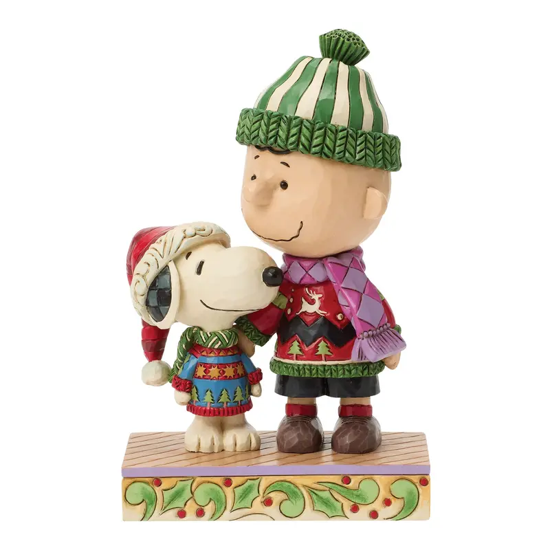 Figurine Snoopy et Charlie Brown Pull de Noël - Peanuts by Jim Shore