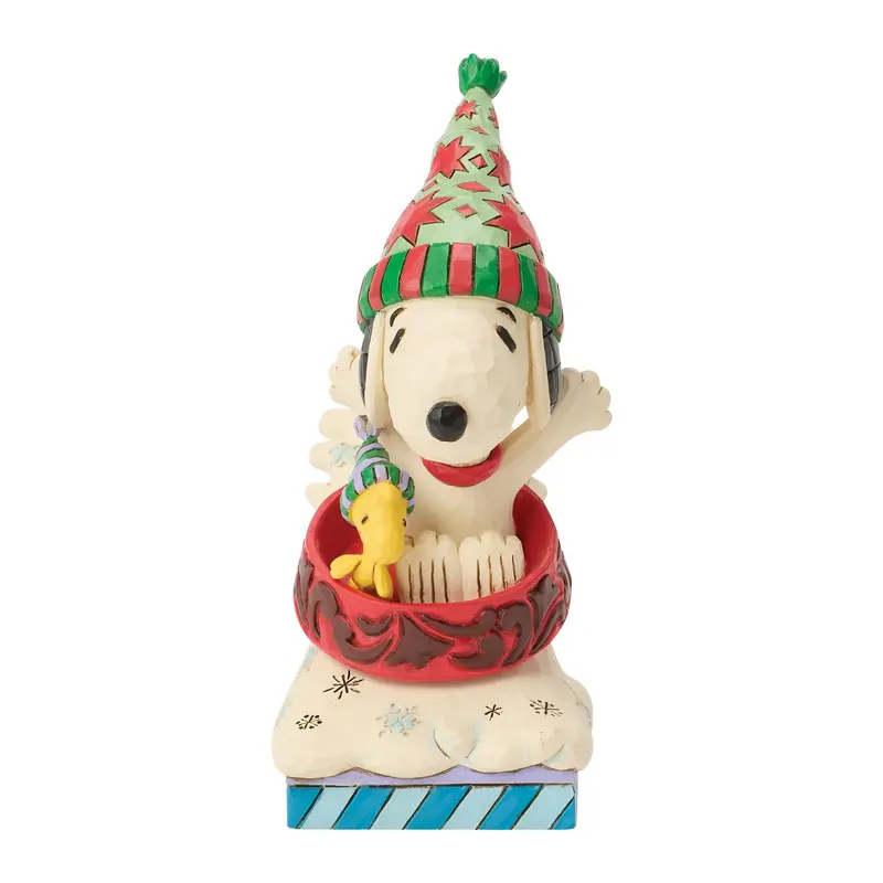 Figurine Snoopy et Woodstock Gamelle-Luge - Peanuts by Jim Shore