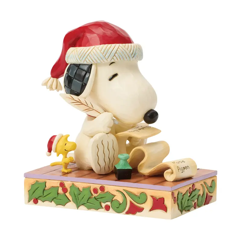 Figurine Snoopy et Woodstock Liste de Noël - Peanuts by Jim Shore