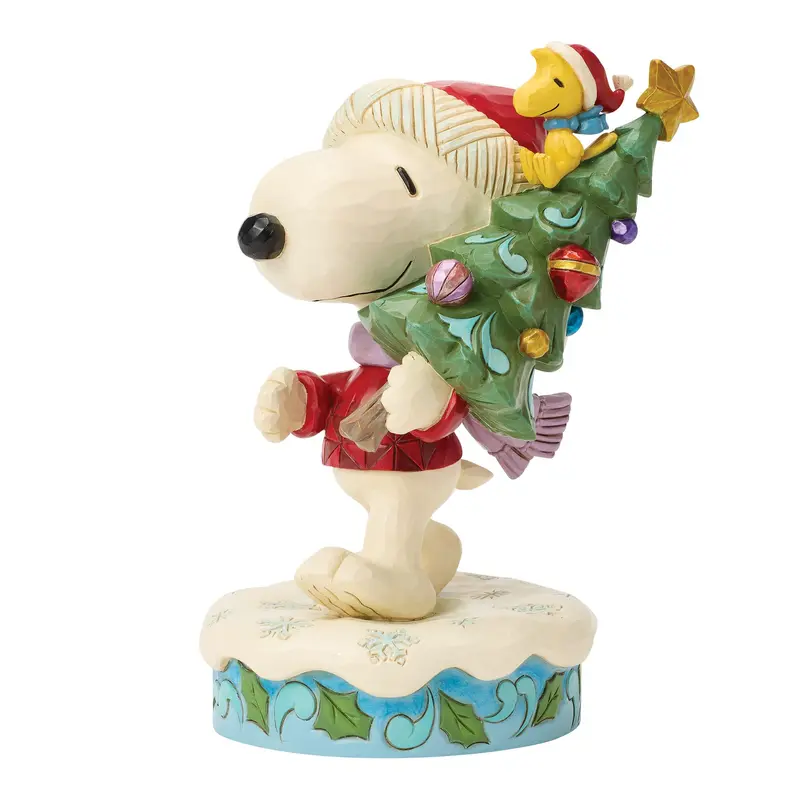 Figurine Snoopy et Woodstock Sapin de Noël - Peanuts by Jim Shore