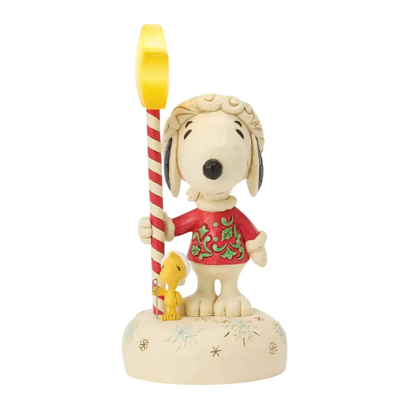 Figurine Snoopy Sucre d'Orge et Étoile Lumineuse - Peanuts by Jim Shore