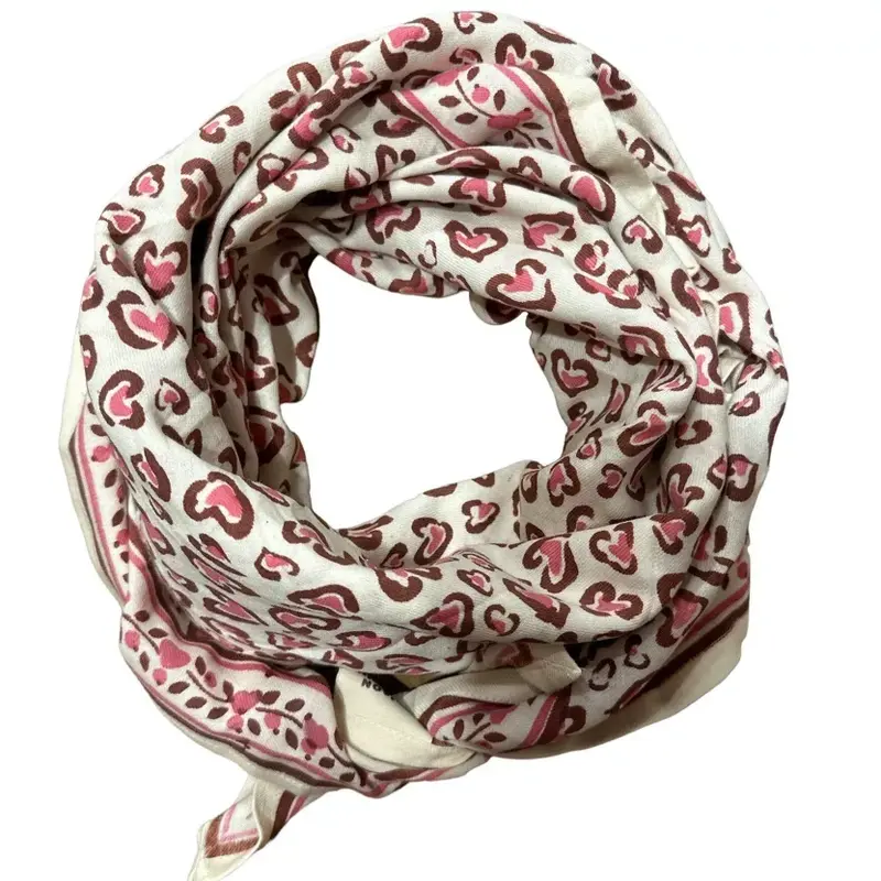 Foulard adulte Léo cerise