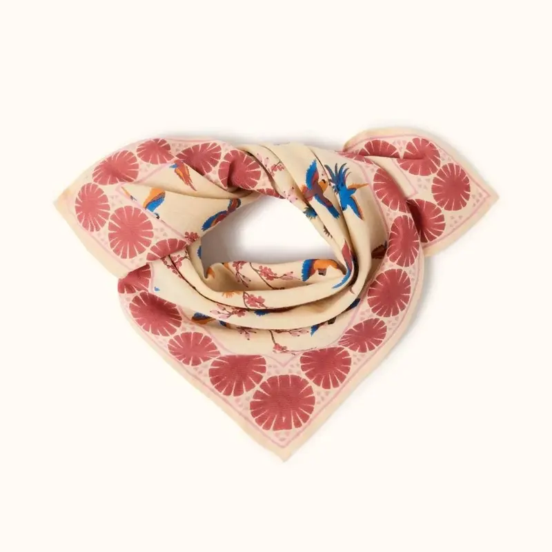 Foulard - Cerisier - Macadamia Dahlia - Apaches Collections