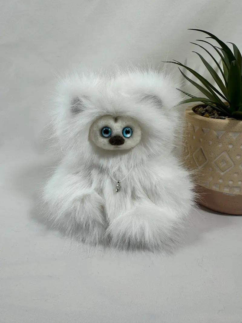 ✨ Frimousse Angel “Azalée” – 16 cm – Création artisanale articulée, pièce unique ✨